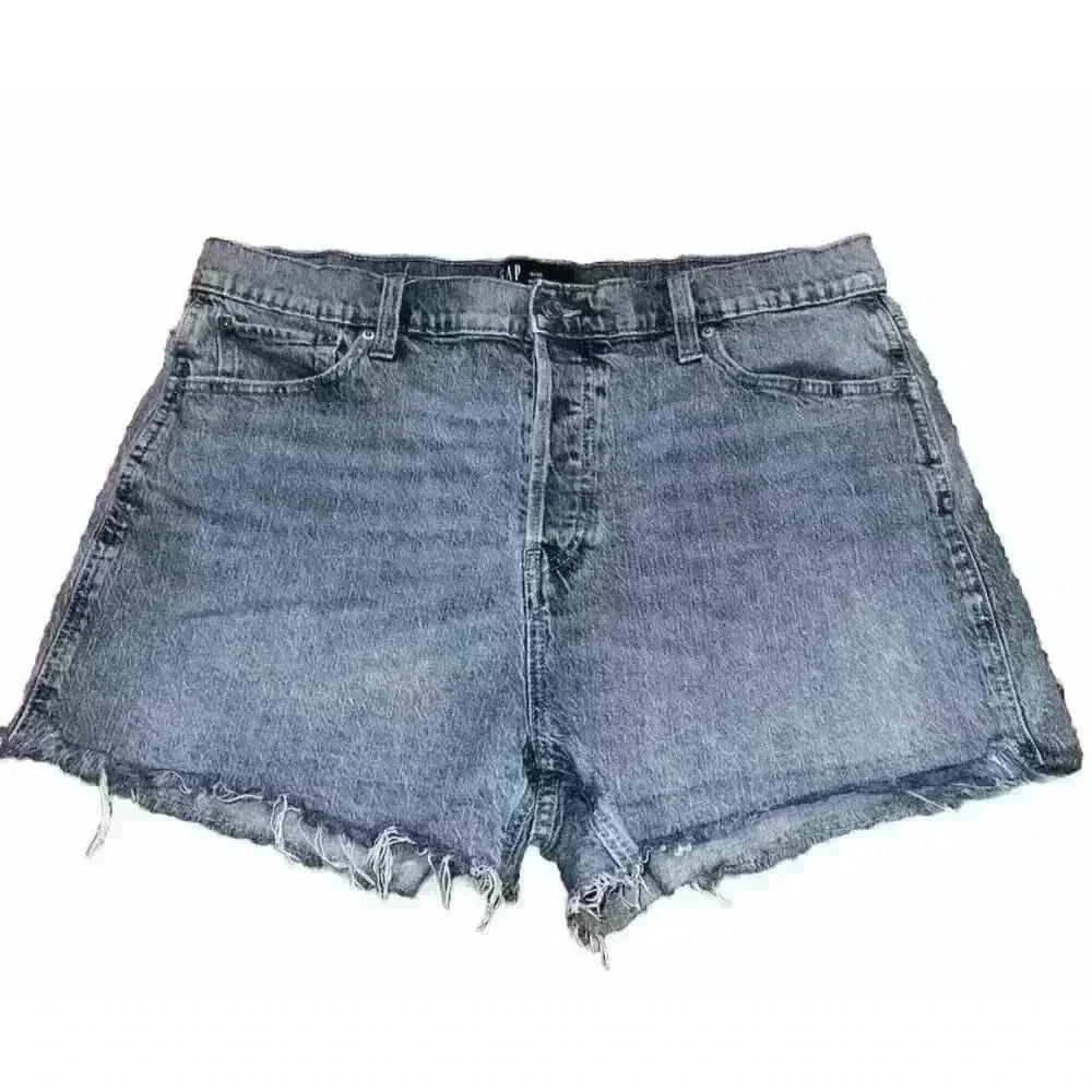 GAP Women's Cheeky High‎ Rise Denim Button Fly Shorts Size 18/34